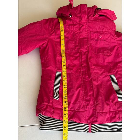 Weatherproof 3 In 1 Jacket Girls L (10-12) Pink Lined Pockets Hooded Full Zip - Picture 5 of 14